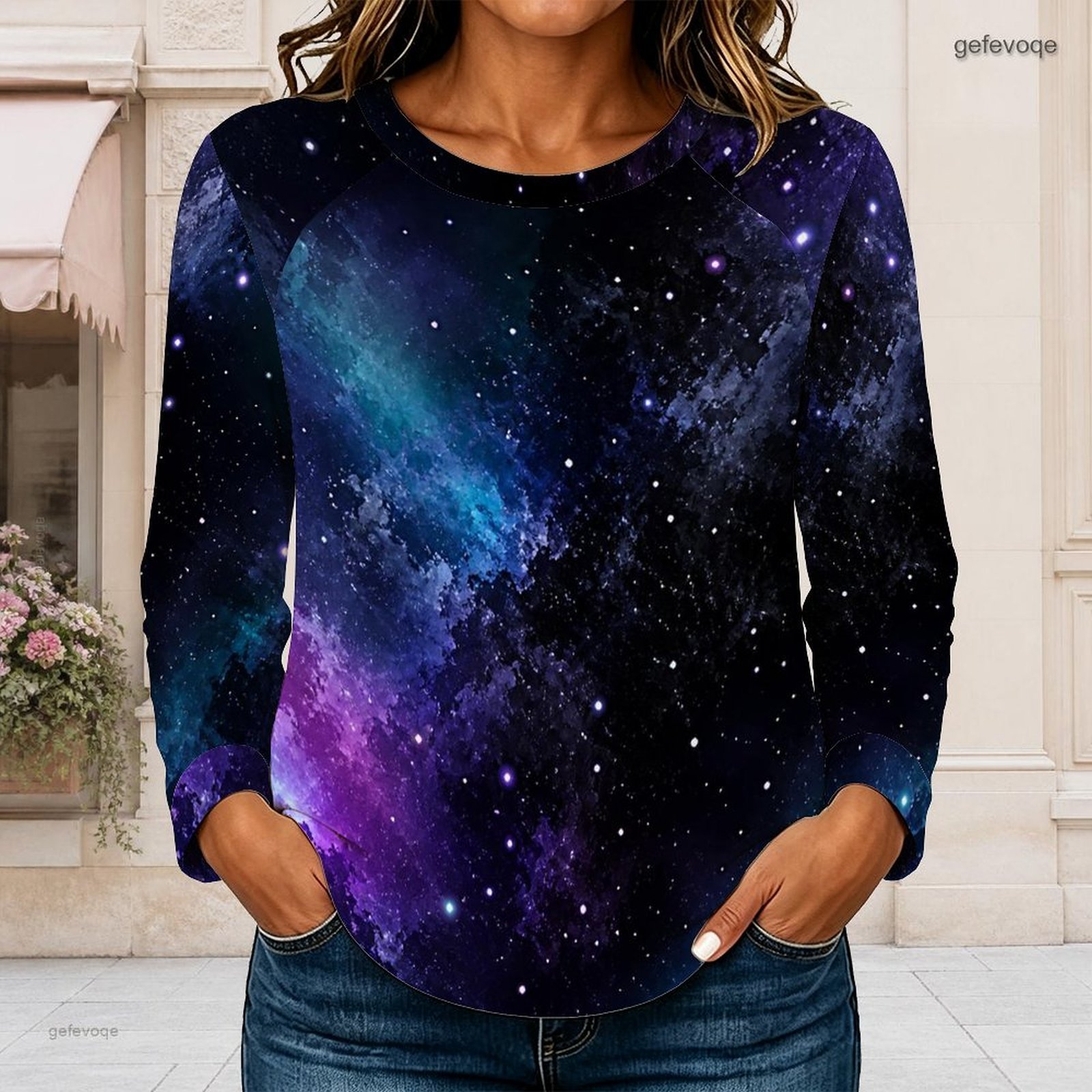 Blouses - Women Crew Neck Raglan Long Sleeve