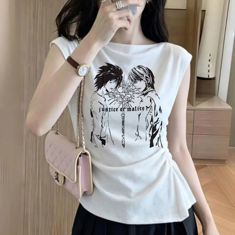 Death Note Gothic Grunge Crop  - Y2K Graphic Baby Tee Crop recension och pris