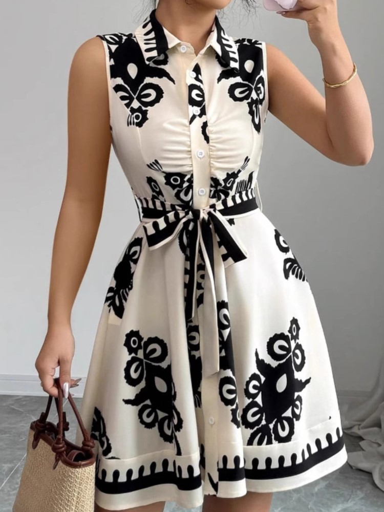 Summer New Fashion Casual Dres - French Vintage Floral Midi Dress recension och pris