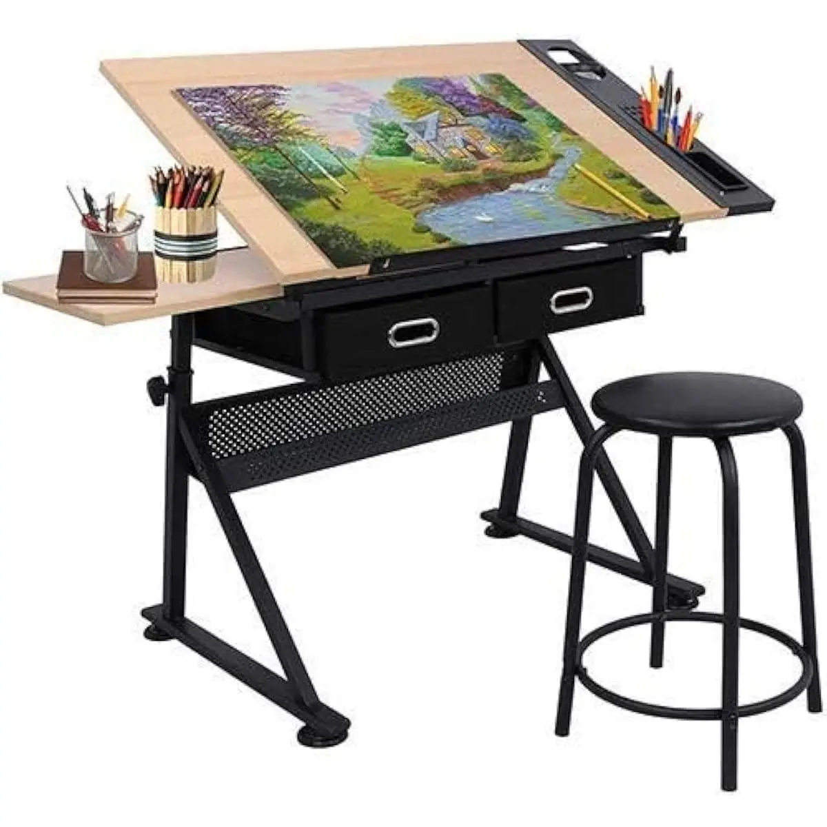 Adjustable Drafting Desk with  - Tops recension och pris