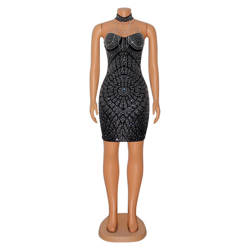 Doyerl Sparkly Rhinestones Dia - Sparkly Rhinestone Club Party Dress recension och pris
