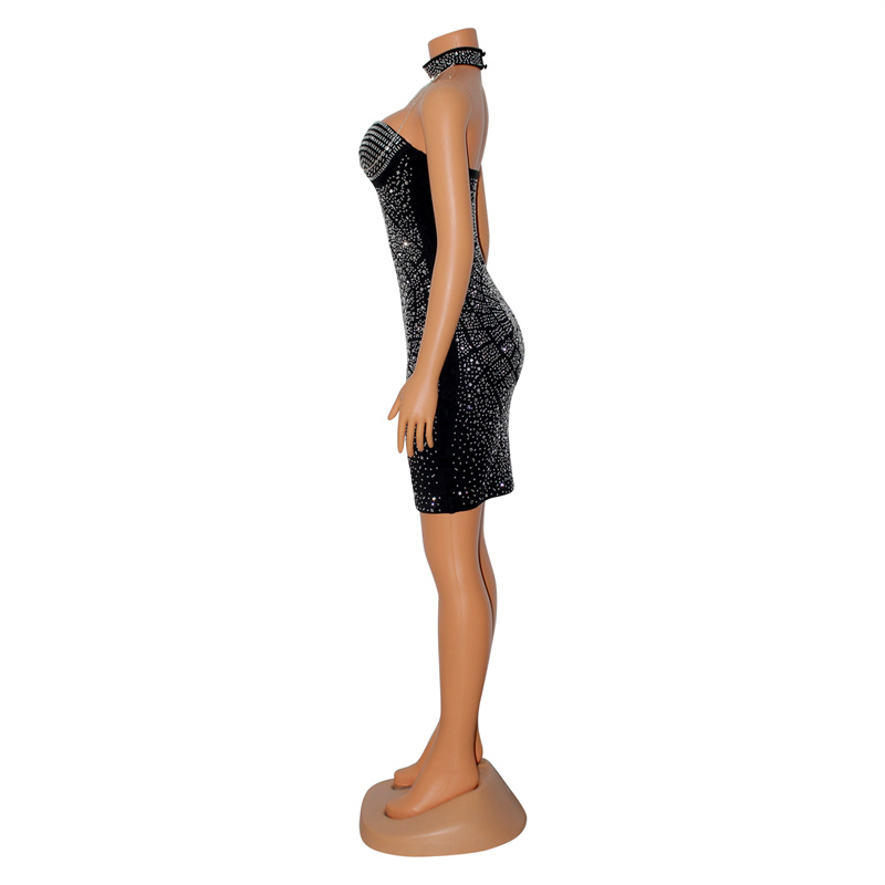 Doyerl Sparkly Rhinestones Dia - Sparkly Rhinestone Club Party Dress recension och pris