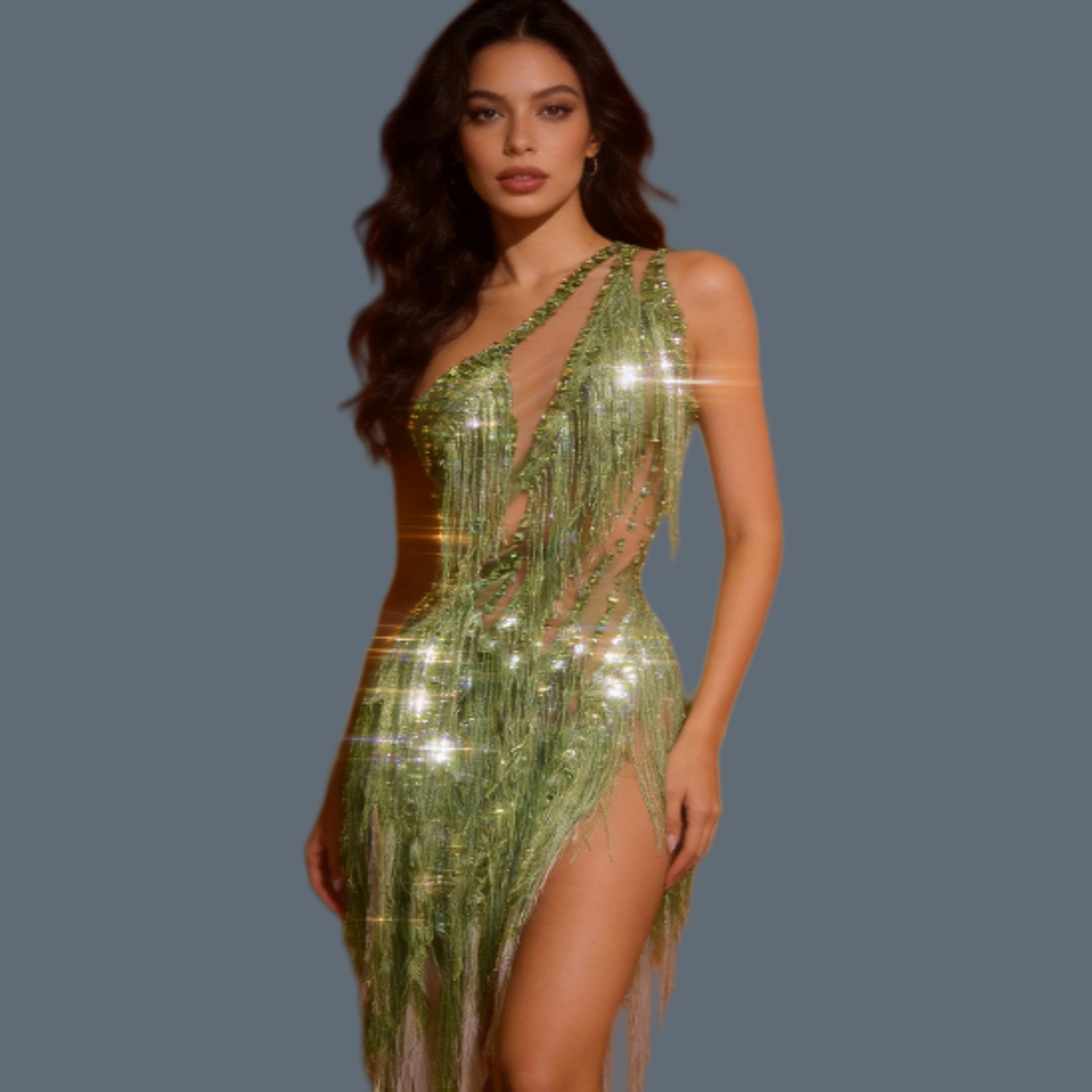 Sexy Women Sparkly Rhinestone  - Sparkly Rhinestone Club Party Dress recension och pris