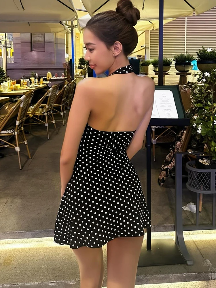 FDEY Trend Sexy Backless Dress - Y2K Backless Halter Mini Dress recension och pris