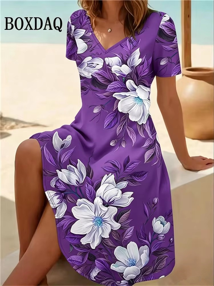 6XL Plus Size Women Dresses Su - Boho Summer Beach Maxi Dress recension och pris