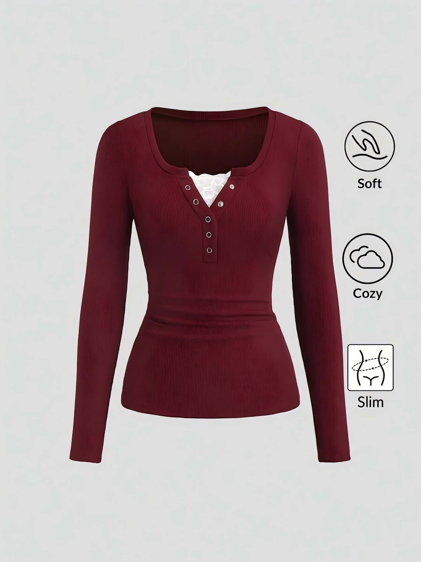 Women American Henley V Neck B - Blouses recension och pris
