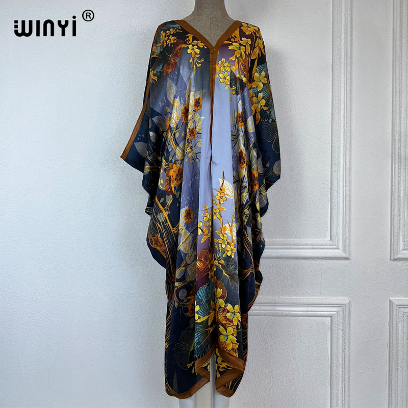 WINYI 2023 V-neck Africa Fashi - Boho Summer Beach Maxi Dress recension och pris