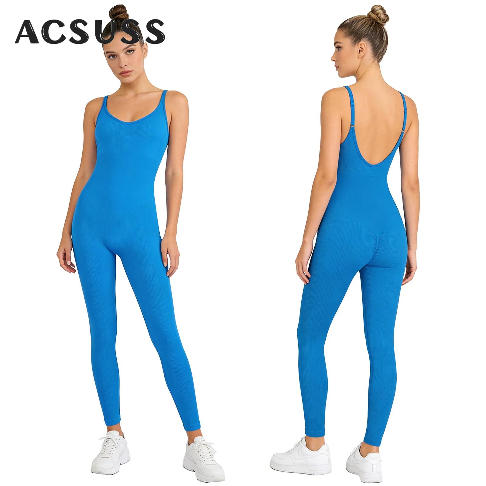 Women Yoga Workout Jumpsuit On - Seamless Ribbed Workout Tank Top recension och pris