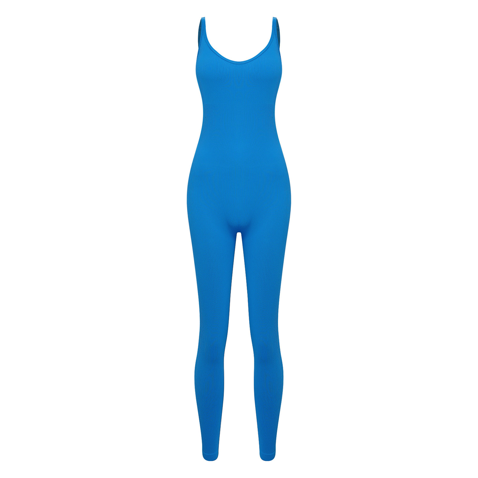 Women Yoga Workout Jumpsuit On - Seamless Ribbed Workout Tank Top recension och pris