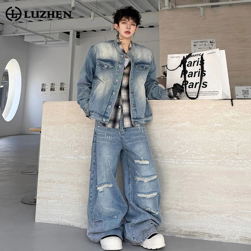LUZHEN 2026 Autumn Vintage Was - Jeans recension och pris