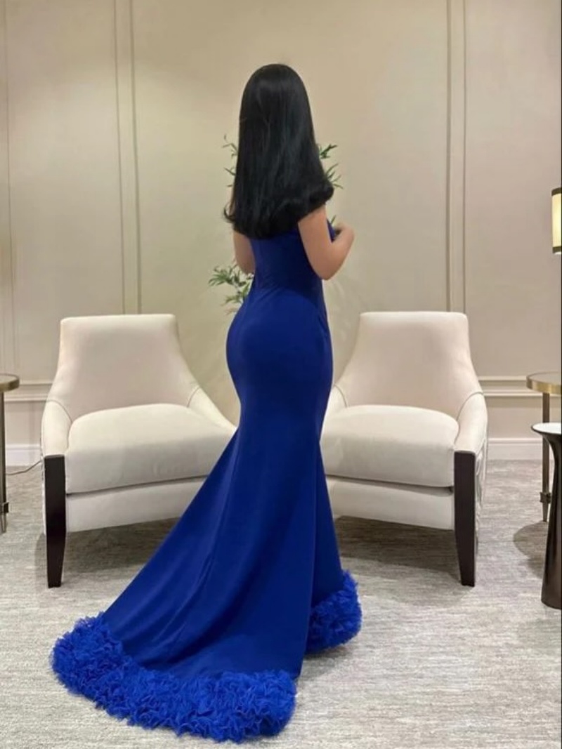 Customized Luxurious Elegant E - Elegant Satin Evening Gown Split recension och pris