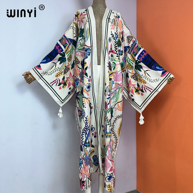 WINYI kimono new boho beach su - Boho Summer Beach Maxi Dress recension och pris