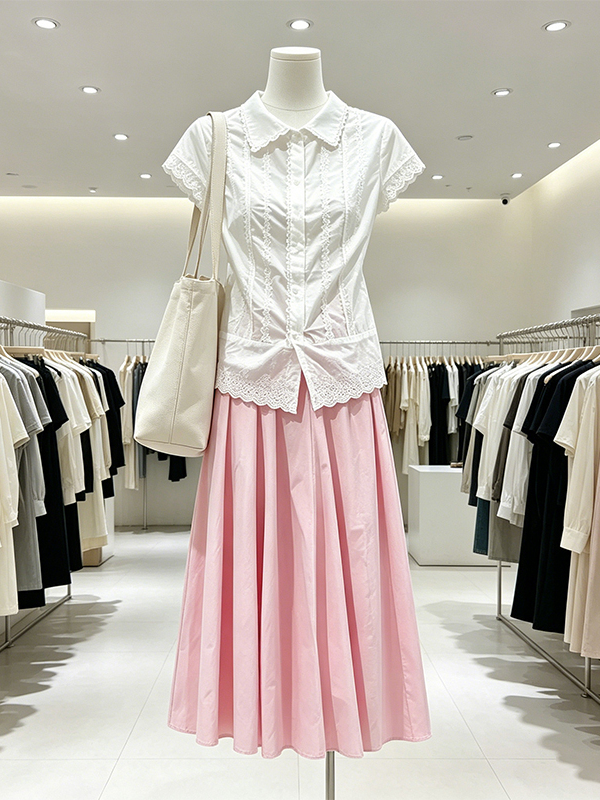 Elegant plus Size Women's Summ - Korean Style A Line Shirt Dress recension och pris
