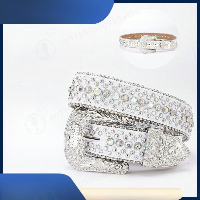 Y2K Style Rhinestone Belt For  - Jeans recension och pris