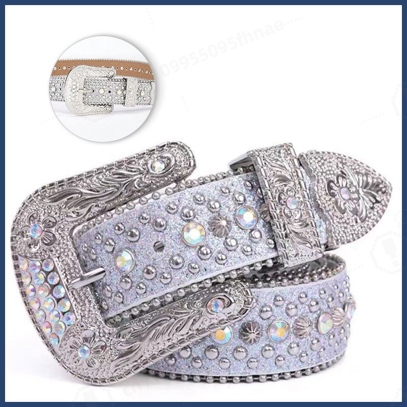 Y2K Style Rhinestone Belt For  - Jeans recension och pris