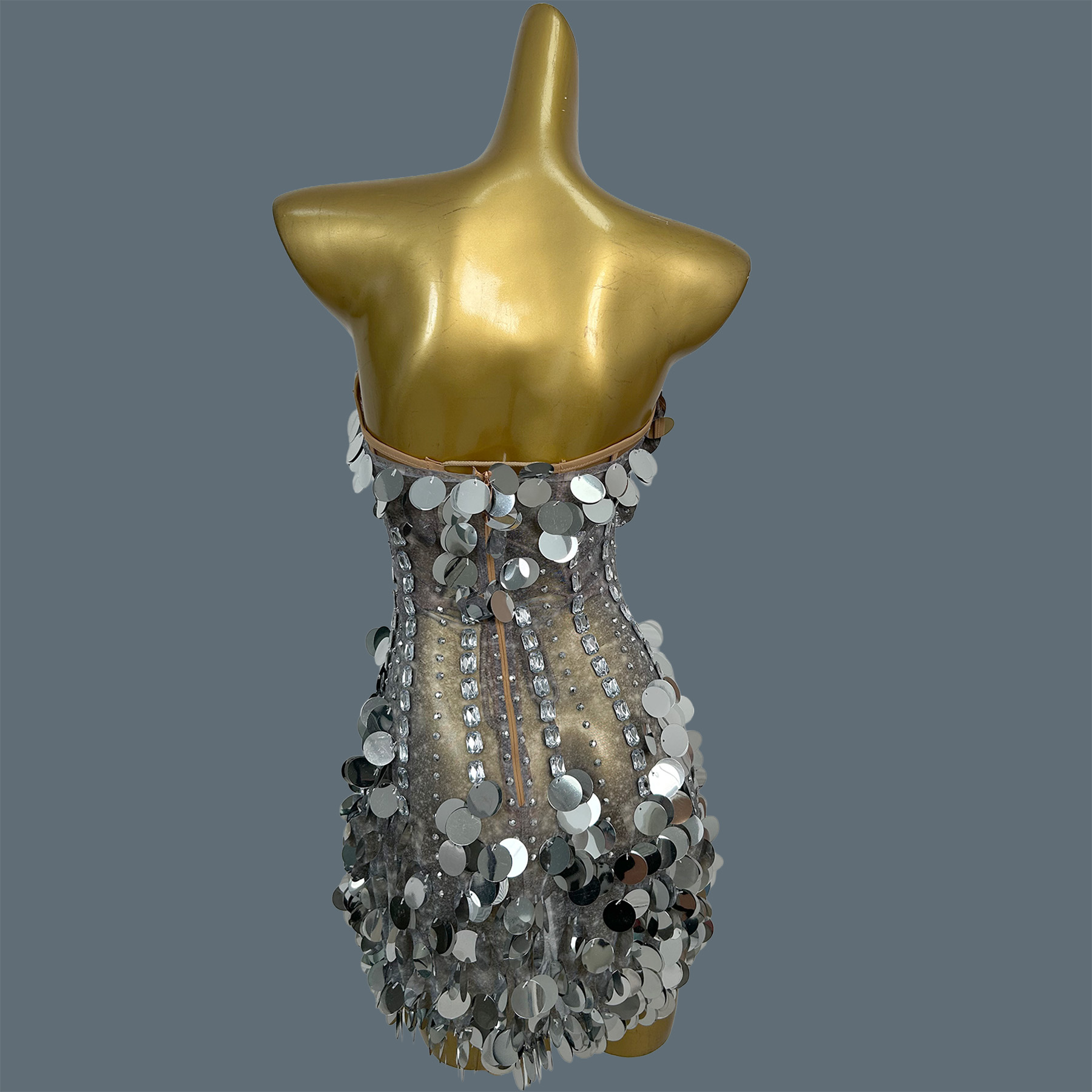 Women Strapless Sparkly Rhines - Sparkly Rhinestone Club Party Dress recension och pris