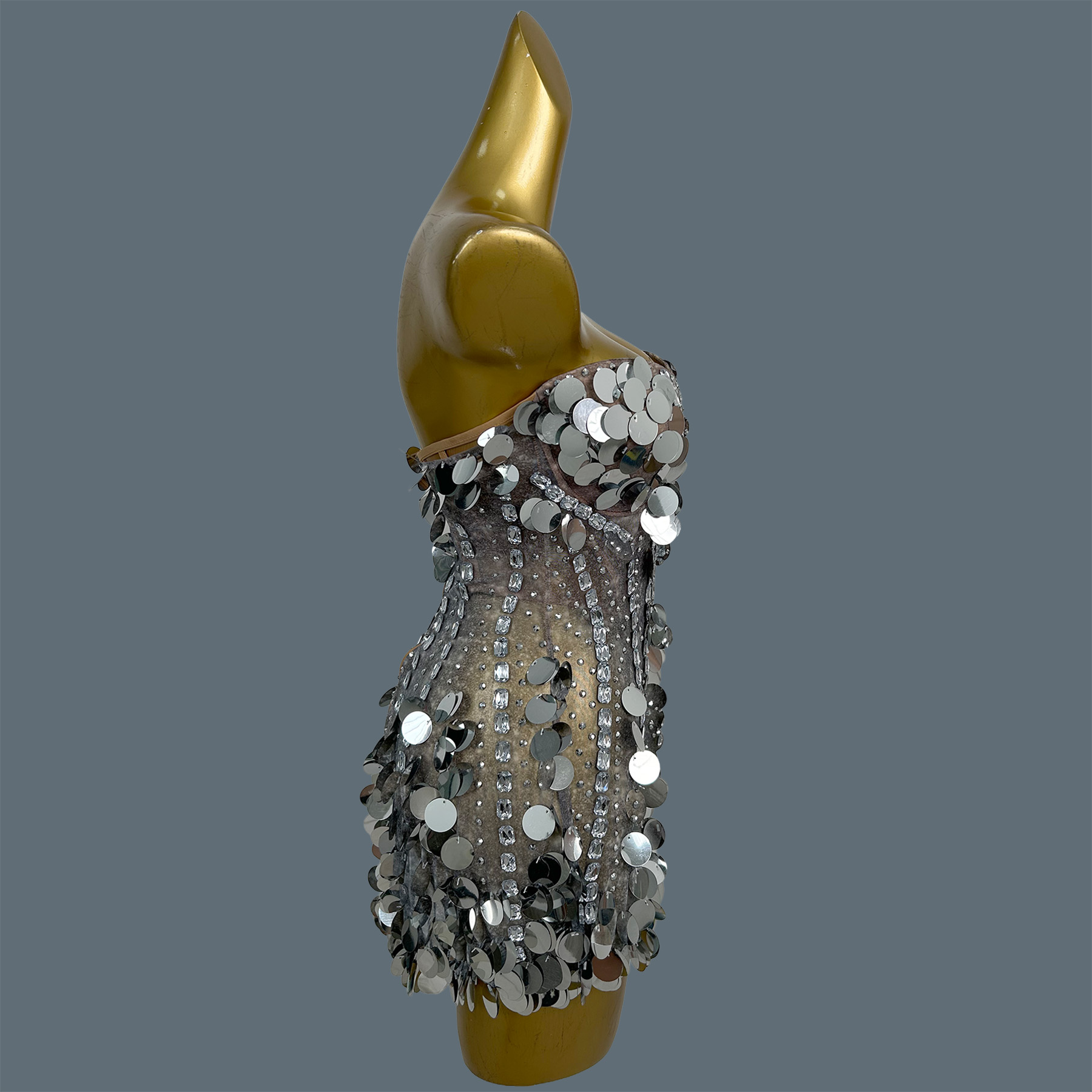 Women Strapless Sparkly Rhines - Sparkly Rhinestone Club Party Dress recension och pris