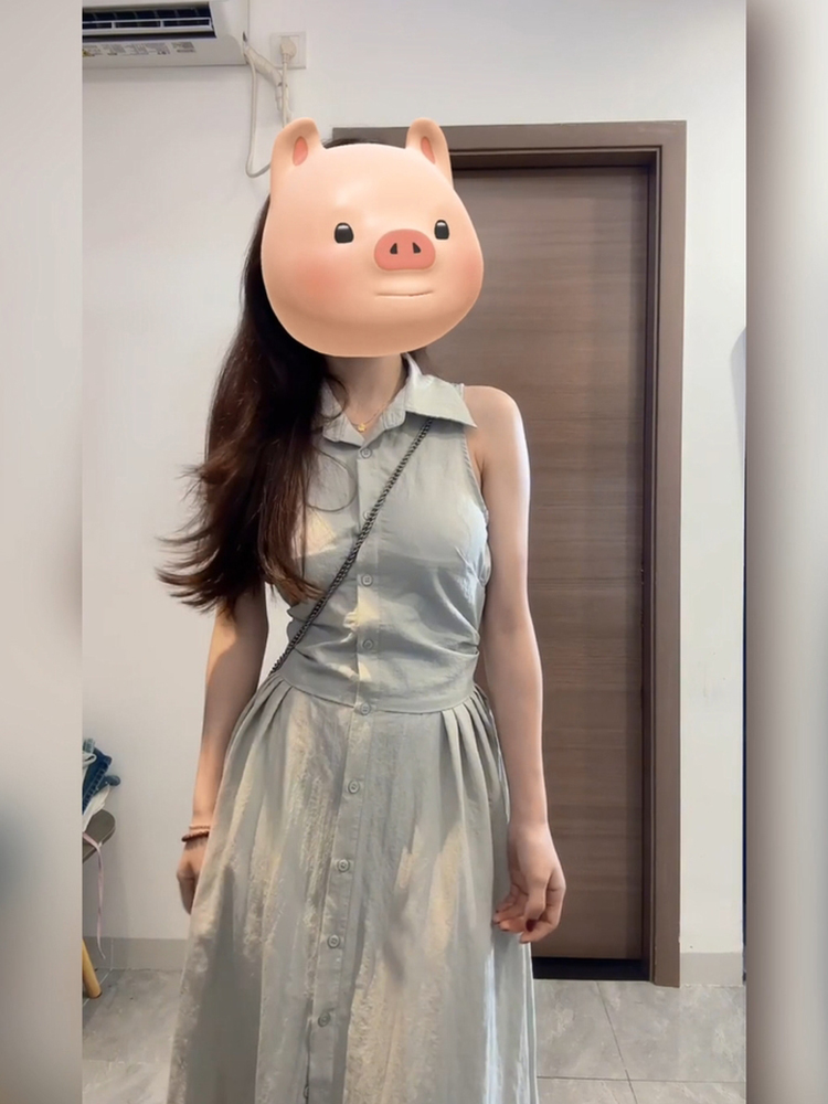 XZY Chic Casual  Collar Sleeve - Korean Style A Line Shirt Dress recension och pris