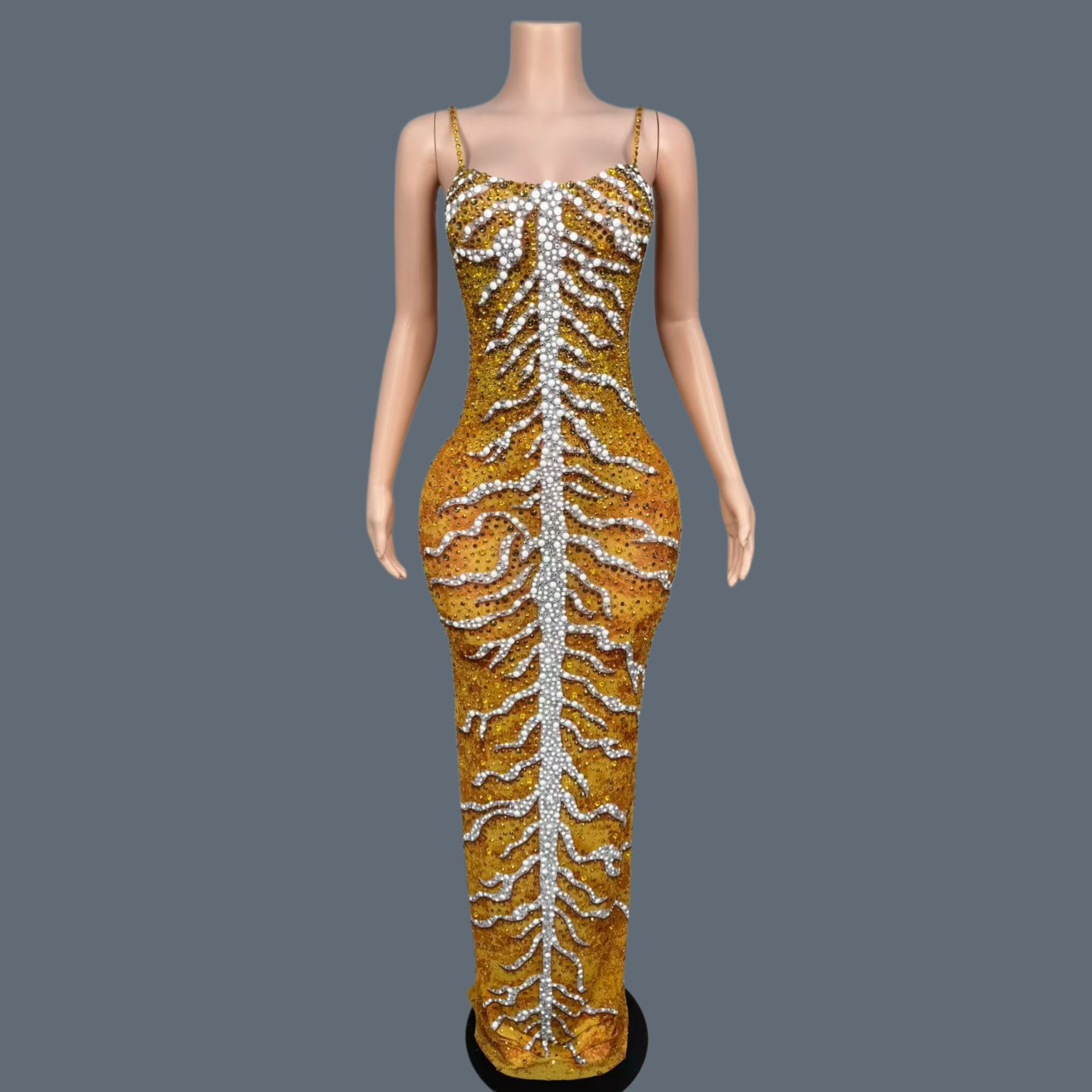 Luxury Rhinestone Sparkly Span - Sparkly Rhinestone Club Party Dress recension och pris
