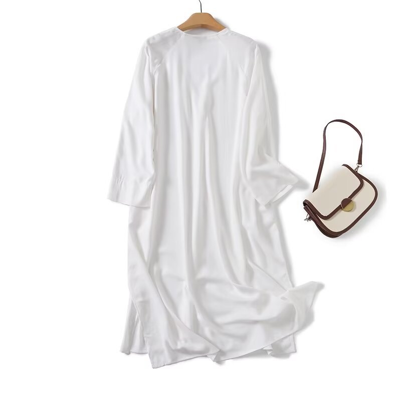 Dave&Di Moroccan Retro Linen L - Casual Loose Linen Shirt Dress recension och pris