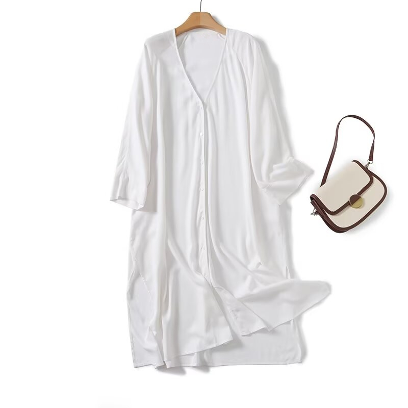 Dave&Di Moroccan Retro Linen L - Casual Loose Linen Shirt Dress recension och pris