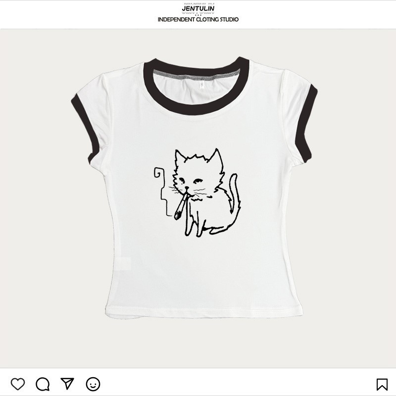 Korea Style Y2k 90s Baby Tees  - Y2K Graphic Baby Tee Crop recension och pris