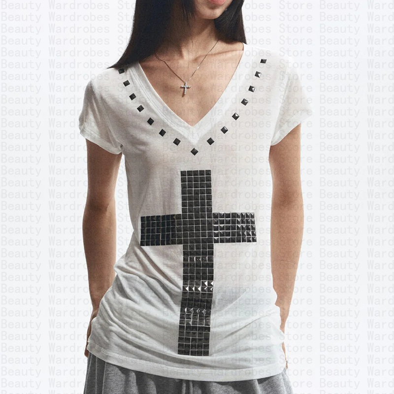 Rock Goth Unique Top Y2k Crop  - Y2K Graphic Baby Tee Crop recension och pris